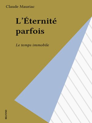 cover image of L'Éternité parfois